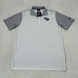 Tennessee Titans NFL Football On-Field Nike Dri-Fit White Golf Polo Shirt Mens M